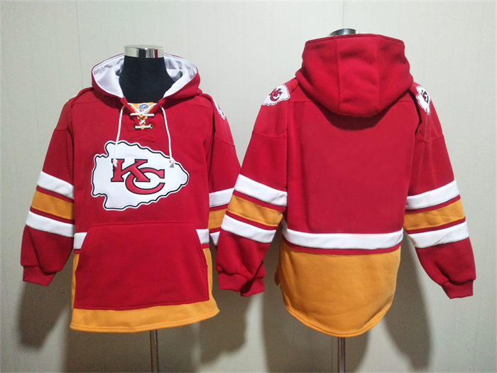 Kansas City Chiefs Blank Hoodies Red Lace-Up Pullover Hoodie->kansas city chiefs->NFL Jersey
